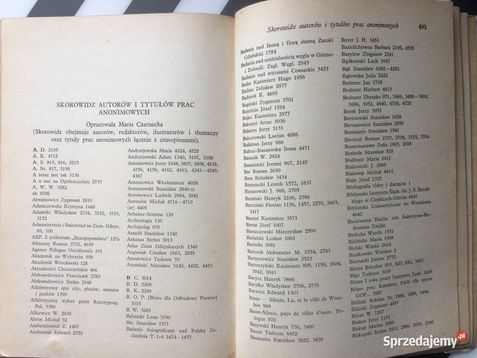 3657 Bibliografia Ziem Zachodnich 1945 1958 Antykwariat Szczecin sprzedam