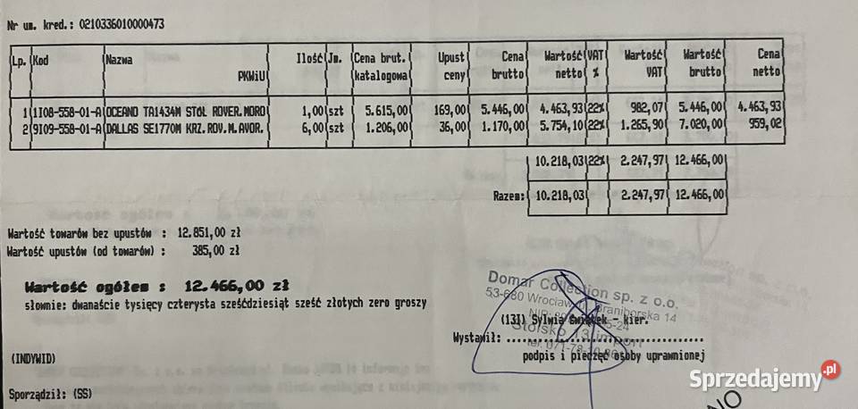 Stół fornirowany 6 krzeseł skórzanych Natuzzi Stoły dolnośląskie Wrocław