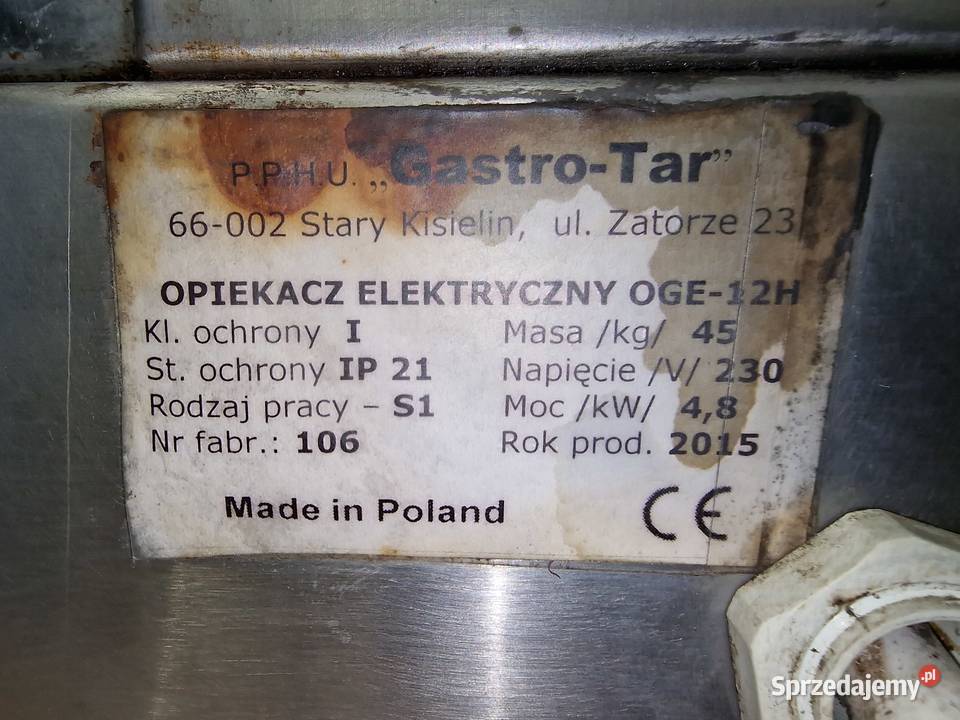 Opiekacz elektryczny GastroTar OGE 12 H na 12 Skarżysko-Kamienna