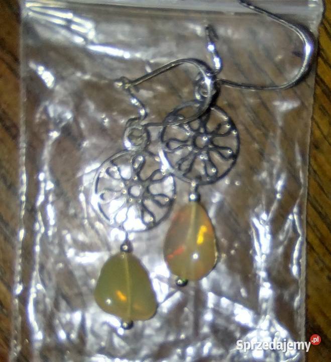 kolczyki opal etiopski naturalny srebro 925 kujawsko-pomorskie Bydgoszcz