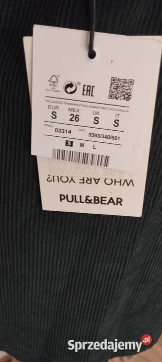 sukienka ogrodniczka ciemnozielona PULLBEAR r S lubelskie Zamość sprzedam