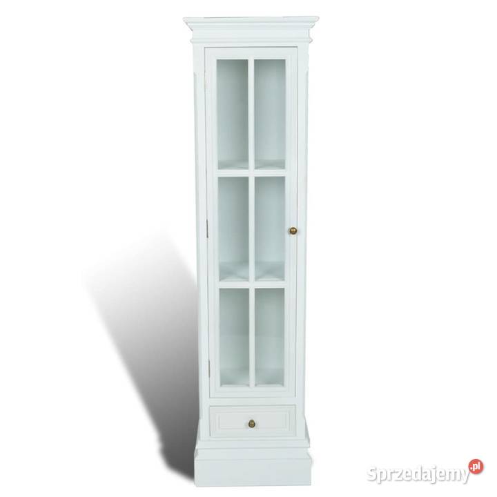 Witryna drewniana z 3 półkami biała sprzedam
