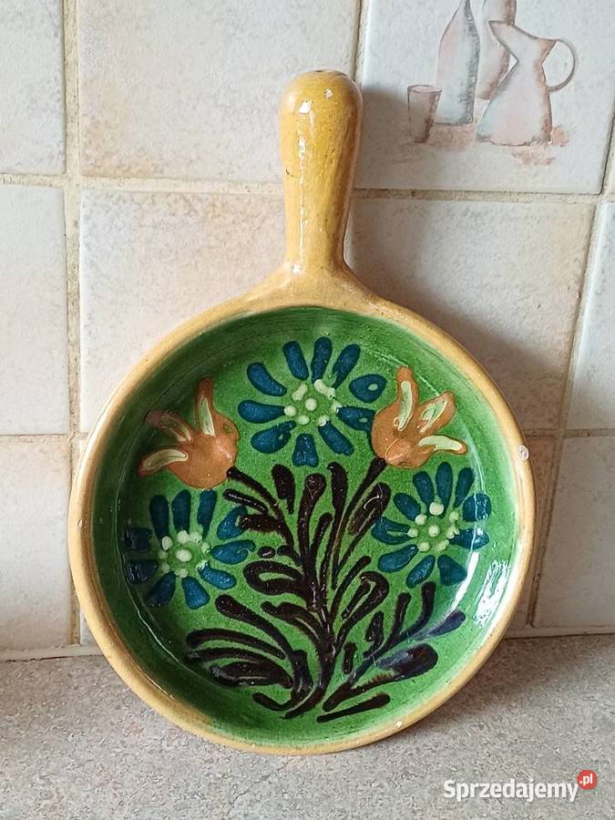 vintage patelnia ceramiczna