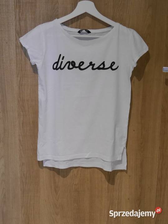 Diverse fajna bluzeczka tshirt 34 XS biały Bluzki i koszule dolnośląskie Wrocław