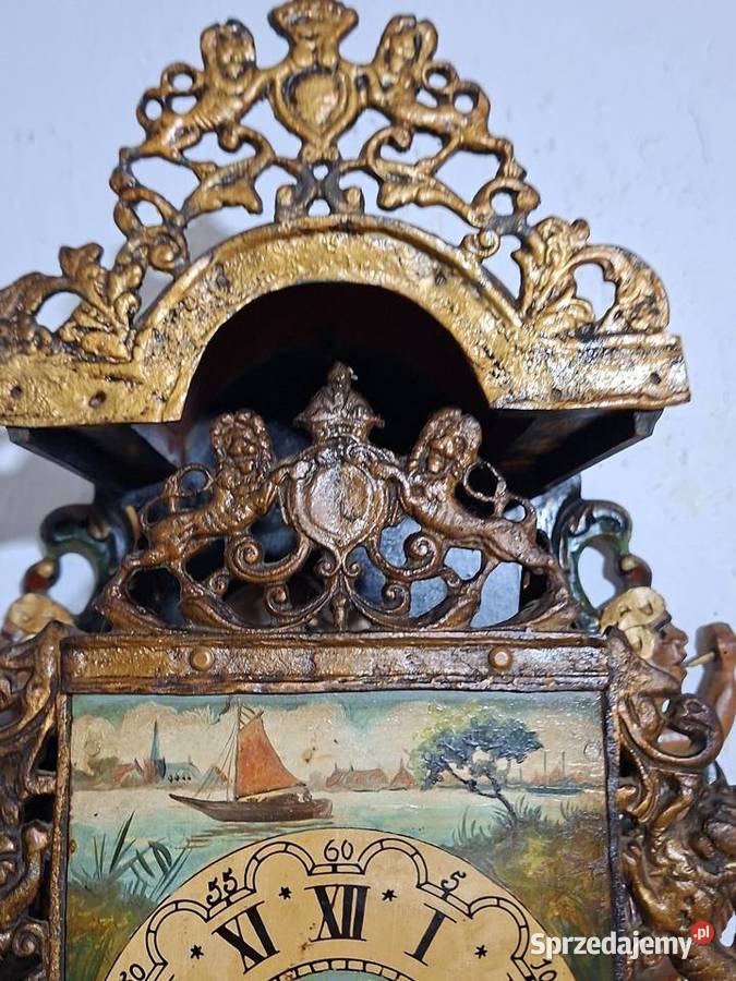 Wiszący zegar holenderski stary Rzeszów