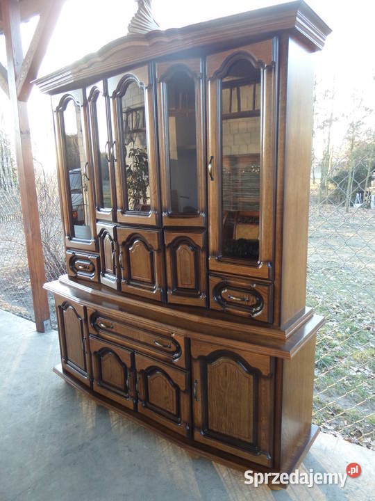 witrna kredens dębowa drewniana stan wysyłka