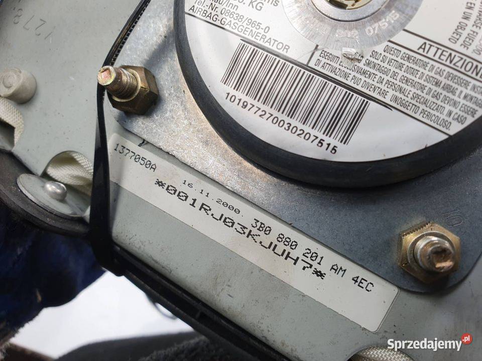 PODUSZKA AIRBAG VOLKSWAGEN GOLF IV 3B0880201AM Motoryzacja Lipno sprzedam