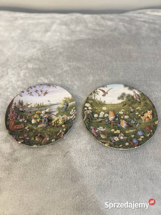 Zestaw dwóch talerzy dekoracyjnych Reichenbach Jasło