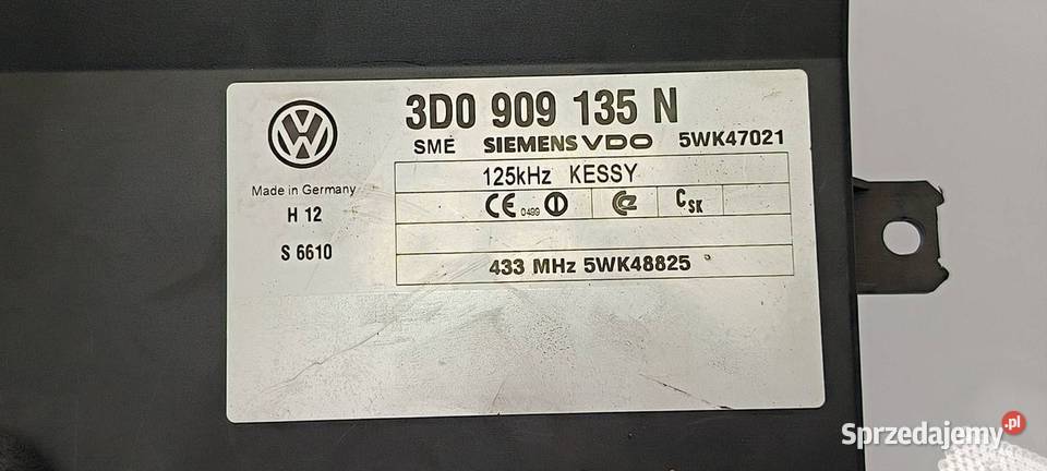 KOMPUTER VOLKSWAGEN TOUAREG 3D0909135N kujawsko-pomorskie Lipno