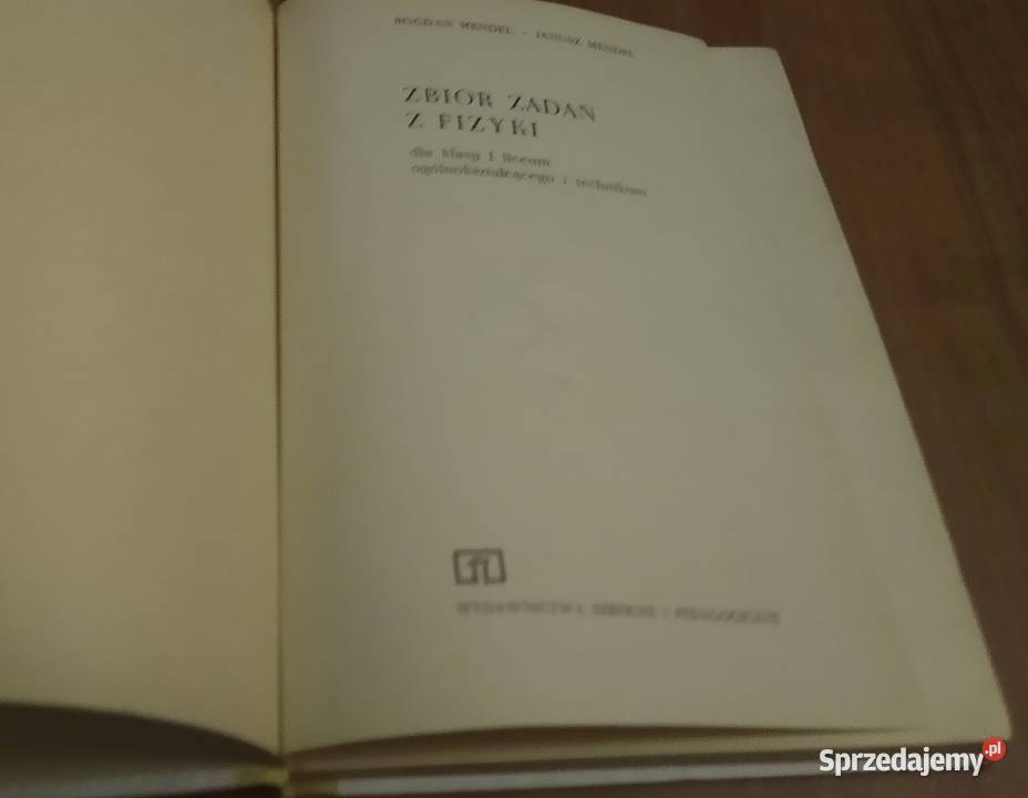 Zbiór zadań z fizyki klasy I 1 liceum Bogdan Podręczniki Gdańsk