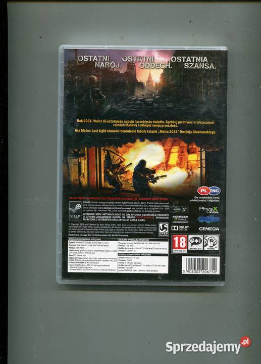 Metro Last Light DVD Film