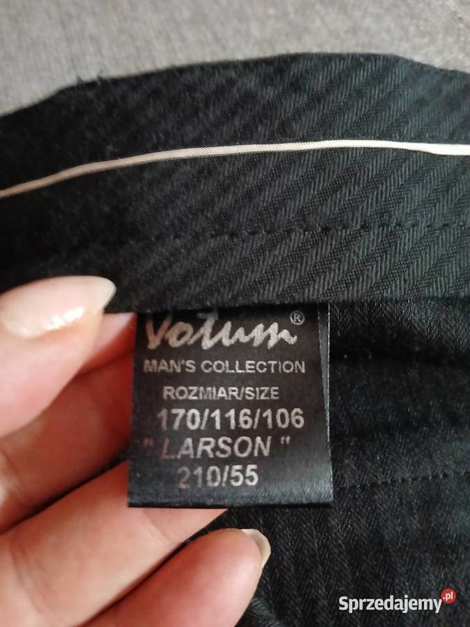 Czarny garnitur VOTUM bez kamizelki Rozmiar XXL Poznań