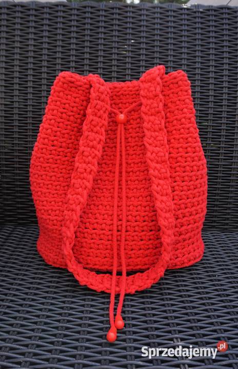 Torba torebka ze sznurka bawełn handmade mazowieckie Józefów