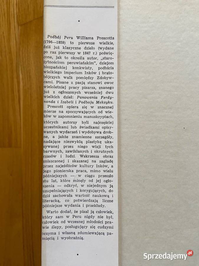 William H Prescott Podbój Peru Katowice