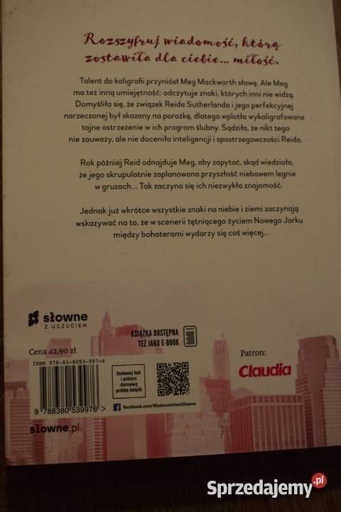 Między Literami Kate Clayborn Chełmno sprzedam