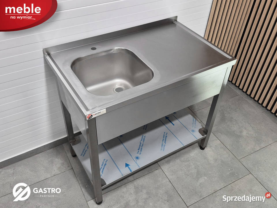 Stół ze zlewem 1komorowym z półką 1300x500x850 Ostrów Wielkopolski