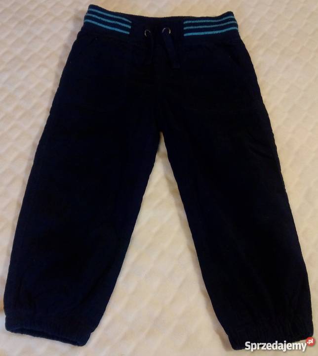 Spodnie chłopięce granatowe sztruksowe 92 chłopiec Spodnie Rogoźnik