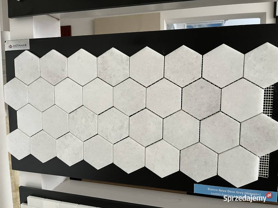Mozaika HEXAGON MARMUR Bianco Neve mazowieckie