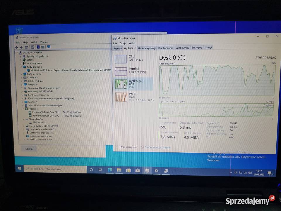 LAPTOP ASUS K50IJ Rymanów