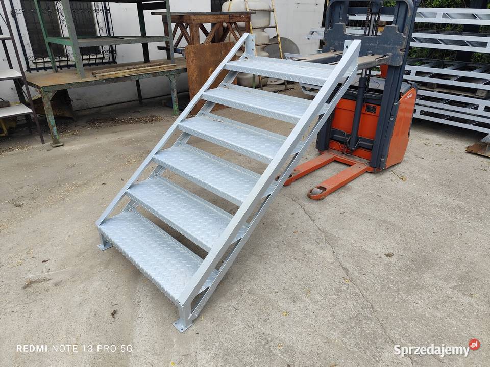 Schody metalowe z blachy ryflowanej wejście na lubelskie