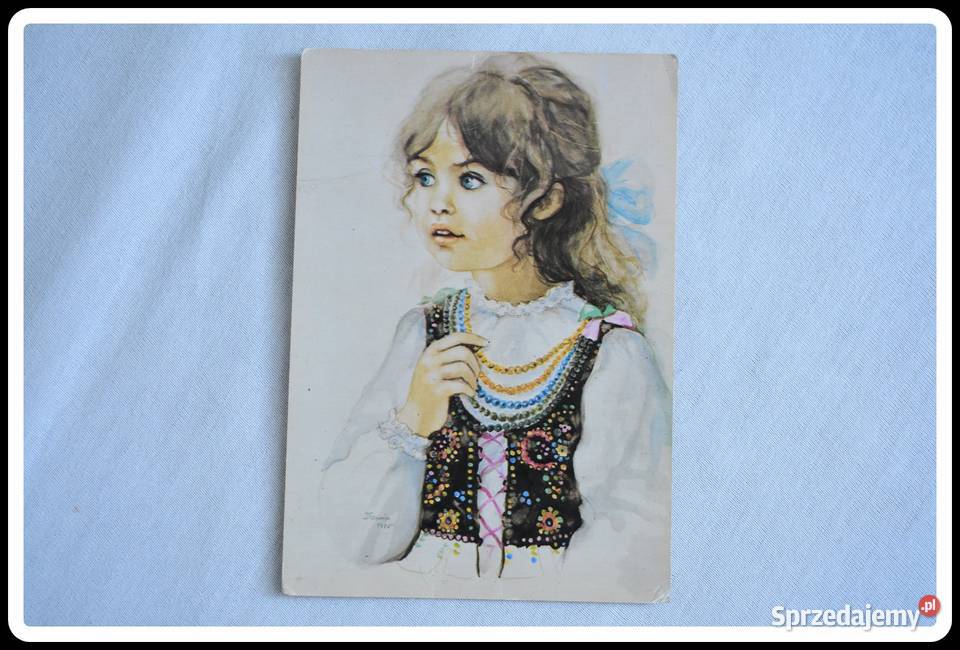 Pocztówki PRL postacie dzieci D Muszyńska Płock