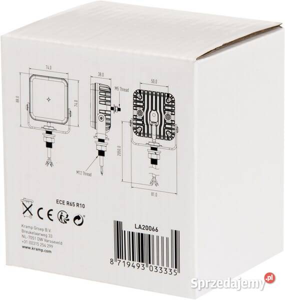 Lampa ostrzegawcza LED 1030V bursztynowa 12 LED małopolskie Kamionna