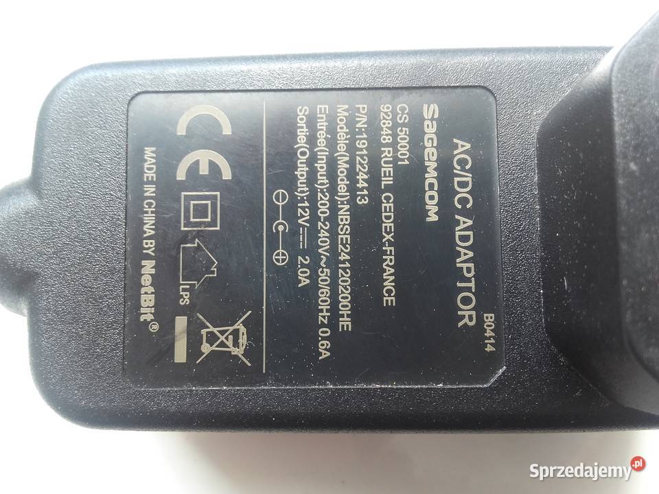 Zasilacz DC 12V 2A 55mm x 25mm używany sprawny kujawsko-pomorskie Bydgoszcz