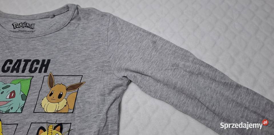 Koszulka długi rękaw chłopięca szary melanż Czeladź