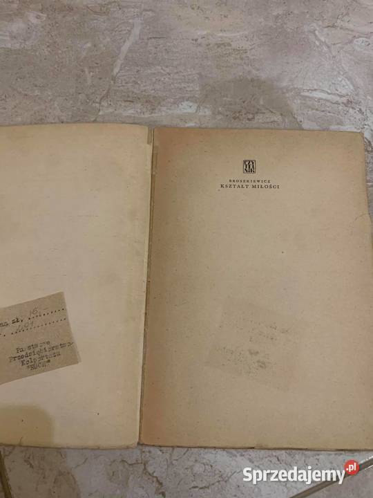 Kształt Miłości Jerzy Broszkiewicz książka z Jasło sprzedam