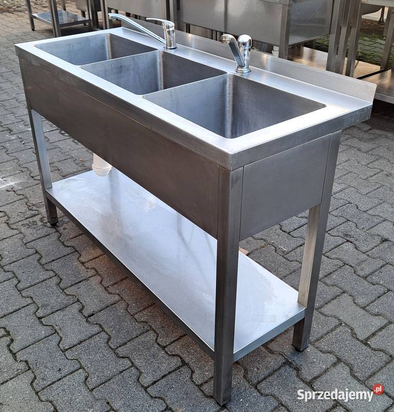 ZLEW GASTRO 3 KOMOROWY Z PÓŁKĄ 1305085 M1917N Nowe Skalmierzyce