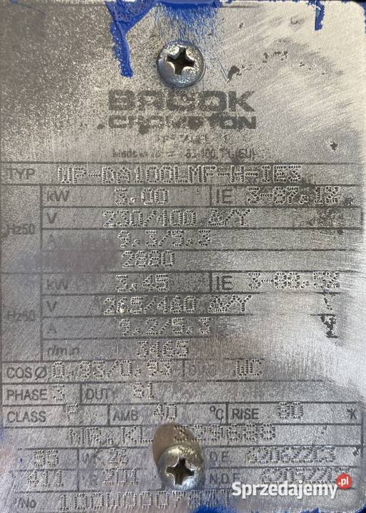 silnik elektryczny 3kW 2880obr 3fazowy IE3
