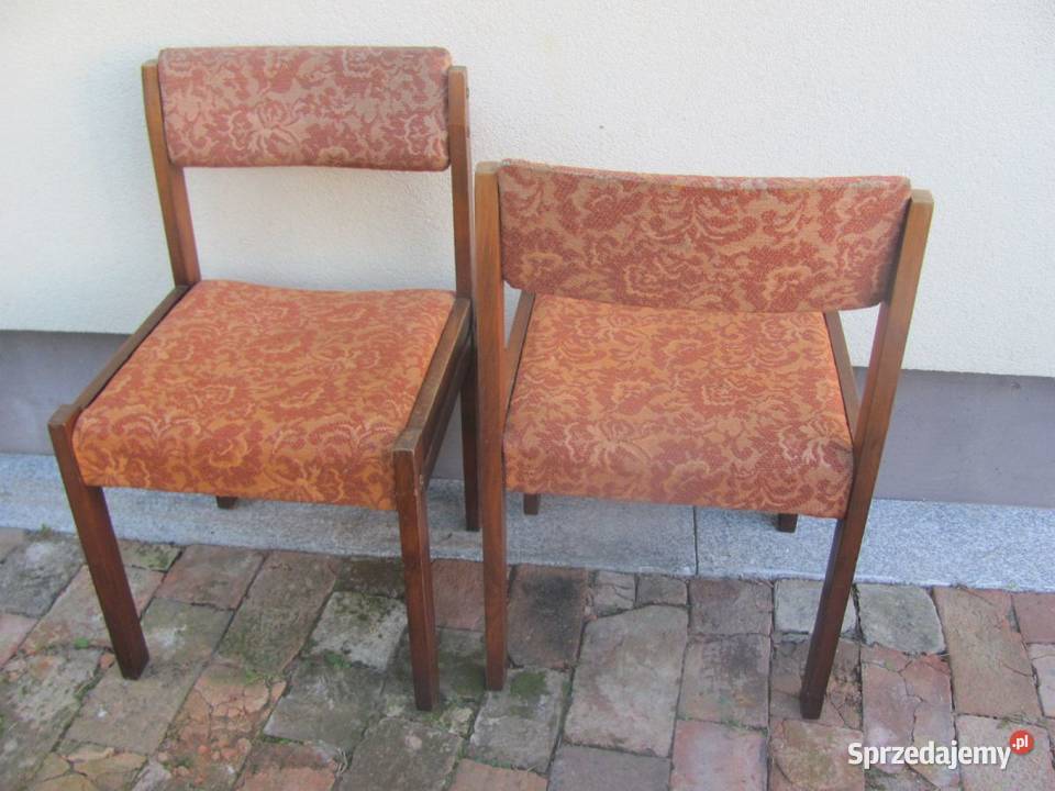krzesła PRL vintage lite drewno stare do lubelskie sprzedam