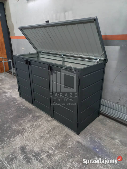 wiata śmietnikowa obudowa kubłów 207x80x120 Nysa
