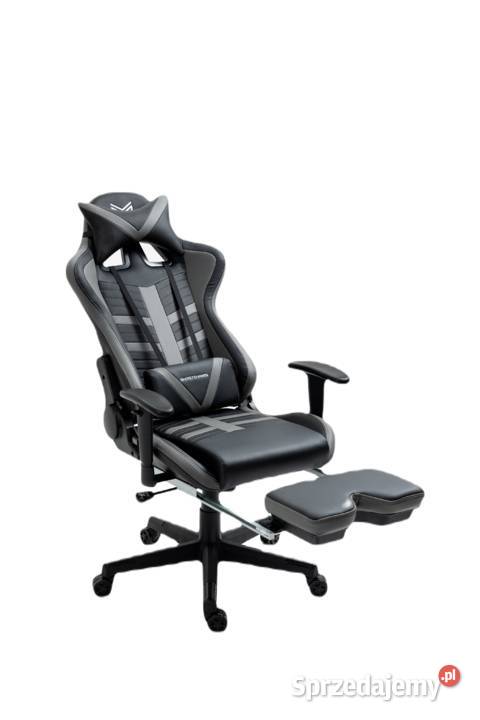 FOTEL KRZESŁO BIUROWY GAMINGOWY Z PODNÓŻKIEM Skawina