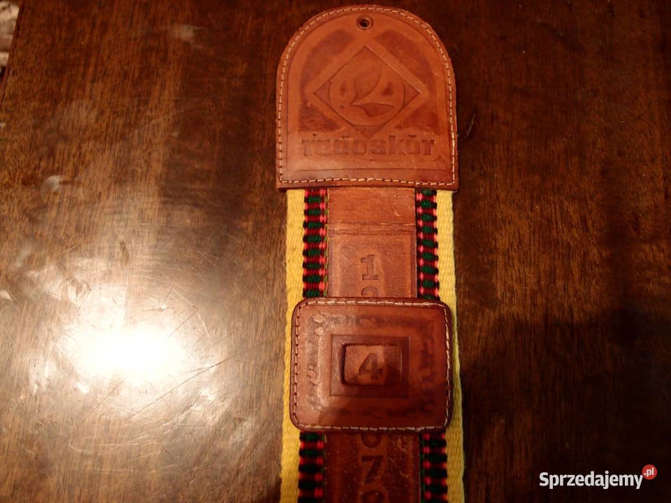 Oryginalny stary skórzany Kalendarz ścienny Łódź