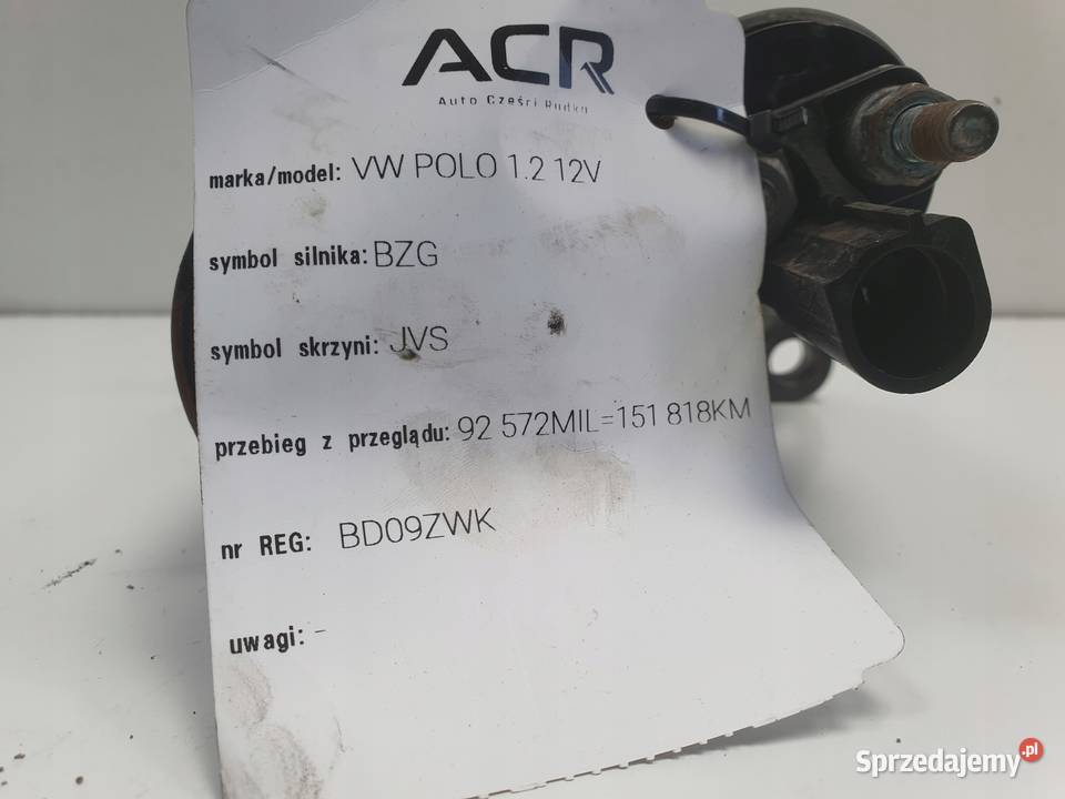 ROZRUSZNIK Skoda Fabia II 12 12V ROZRUSZNIK osobowe