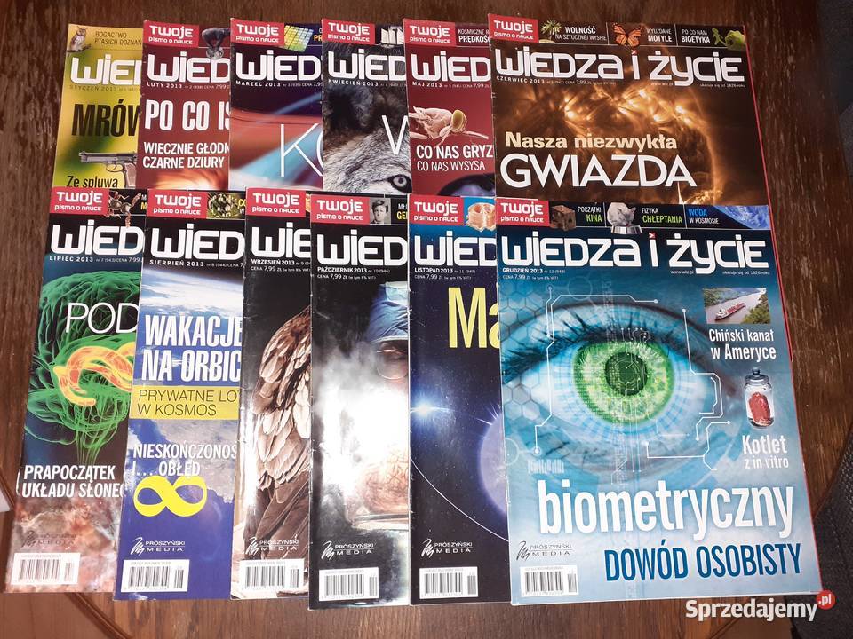 Zestaw czasopism Wiedza i Życie 20122018 i 2020 Rypin
