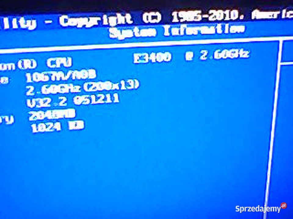 Komputer stacjonarny E3400 2Gb Ram dysk 1TB NIE Piotrków Trybunalski