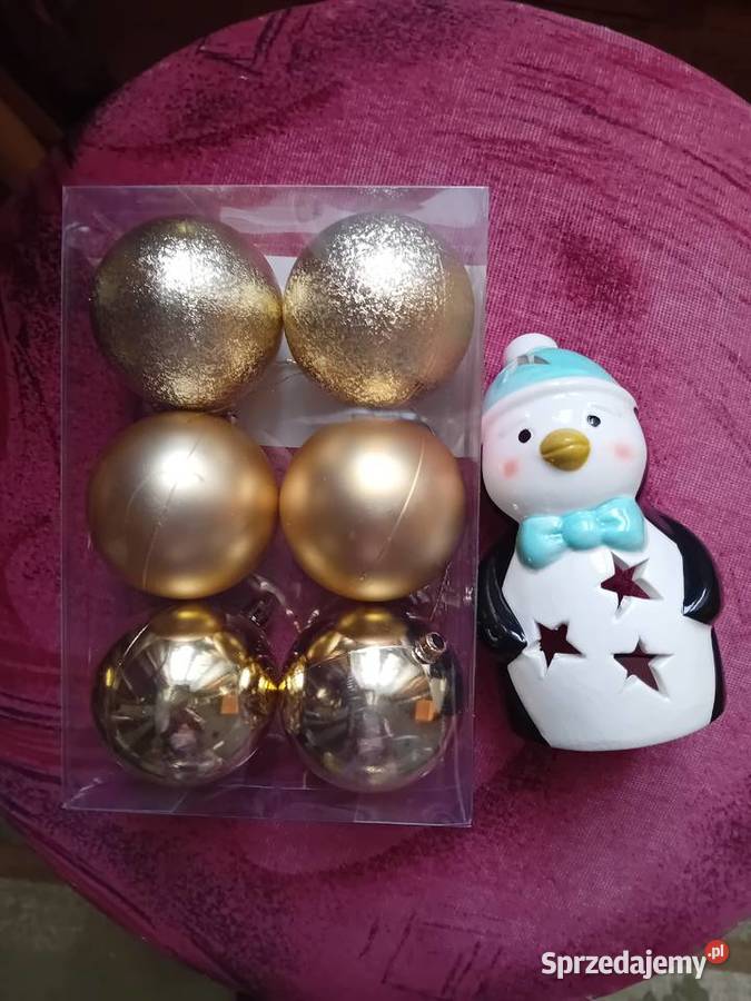 nowe zapieczętowane bombki i nowy świecznik Warszawa sprzedam