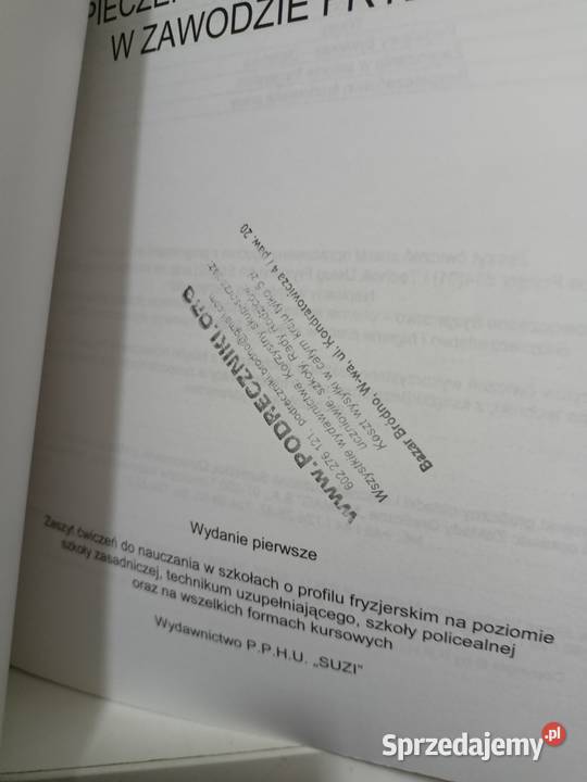 Używane podręczniki szkolne branżowe fryzjerstwo Warszawa sprzedam