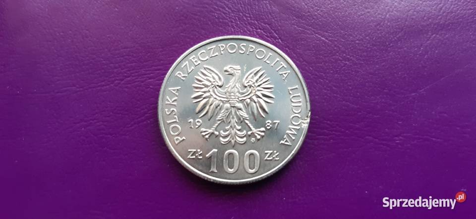 Moneta PRL 100 ZŁOTYCH 1987 KAZIMIERZ III WIELKI