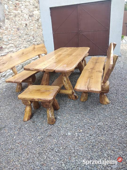 Meble biesiadne barowe ogrodowe lity db Radomicko sprzedam
