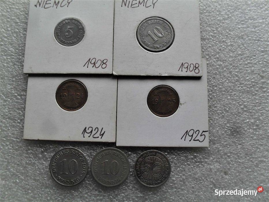 7 monet Niemcy od 1889 rok do 1927r.