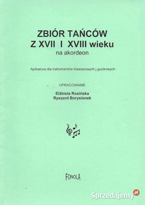 Zbiór Tańców z XVII i XVIII wieku na akordeon Szczecin