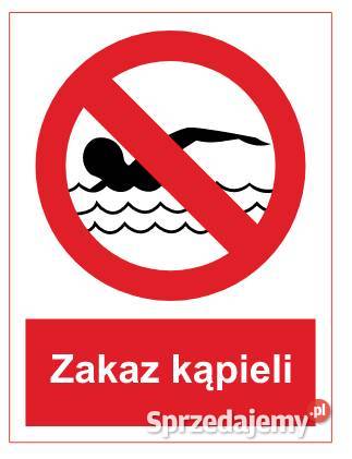 Naklejka BHP Zakaz kąpieli GC055 Biuro Biznes i Przemysł małopolskie