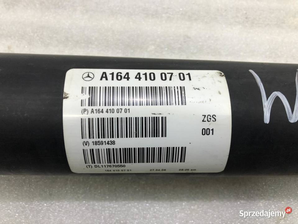 WAŁ NAPĘDOWY MERCEDES ML W164 30CDI A1644100701
