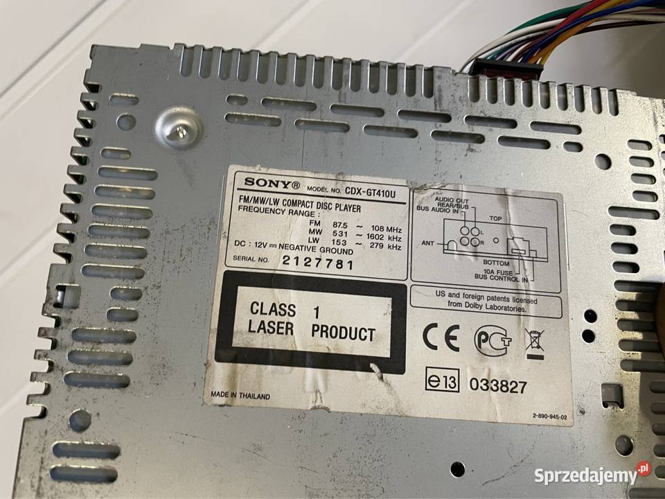 Radio Sony CDXGT410U CD mp3 USB xplod 4x50w Bełchatów
