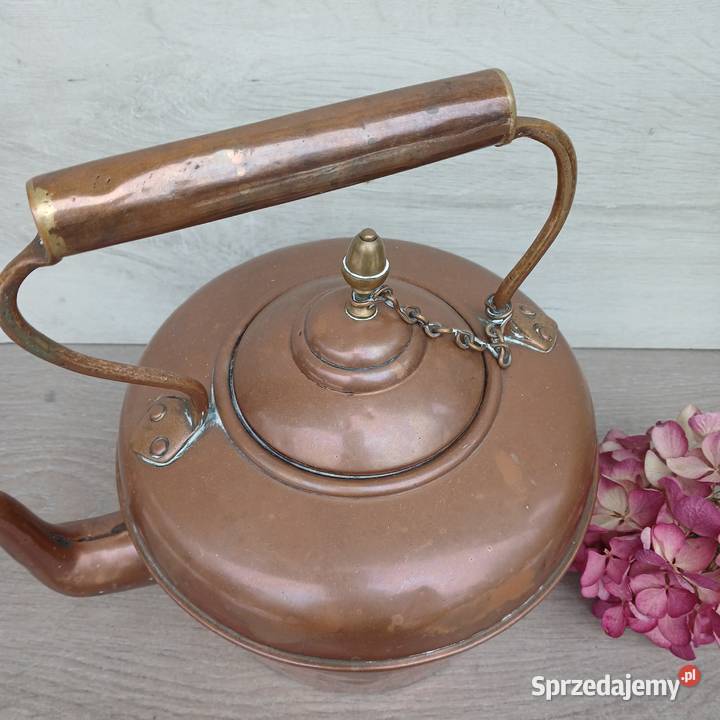 Duży miedziany czajnik o poj 4 litry mazowieckie Warszawa