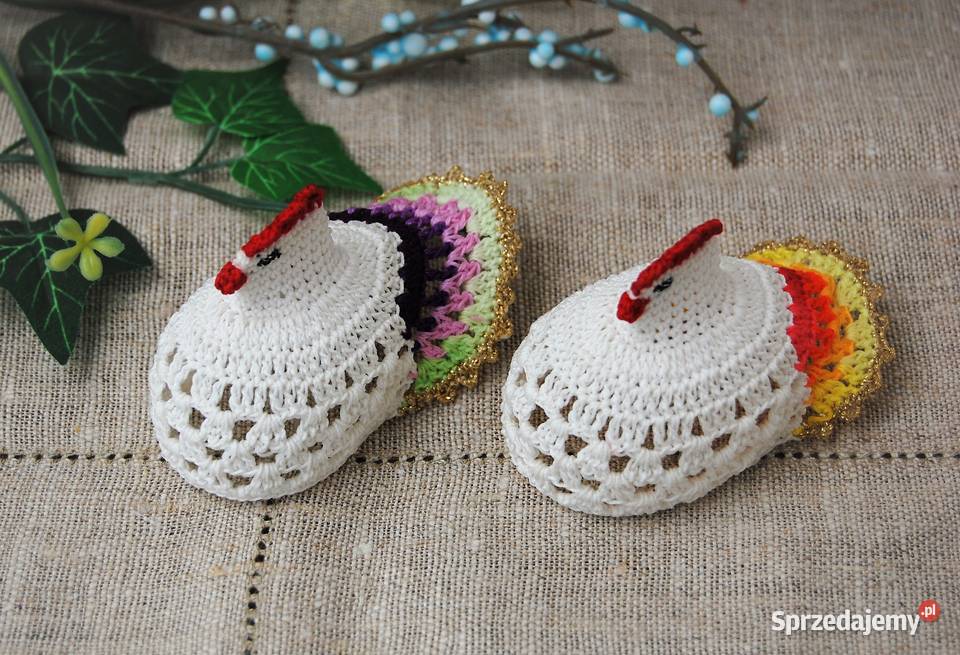 Kura kurka szydełkowa na jajko Wielkanoc Lublin