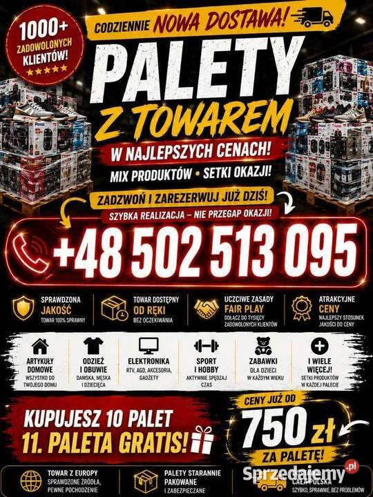Palety Mix TANIO mazowieckie Warszawa